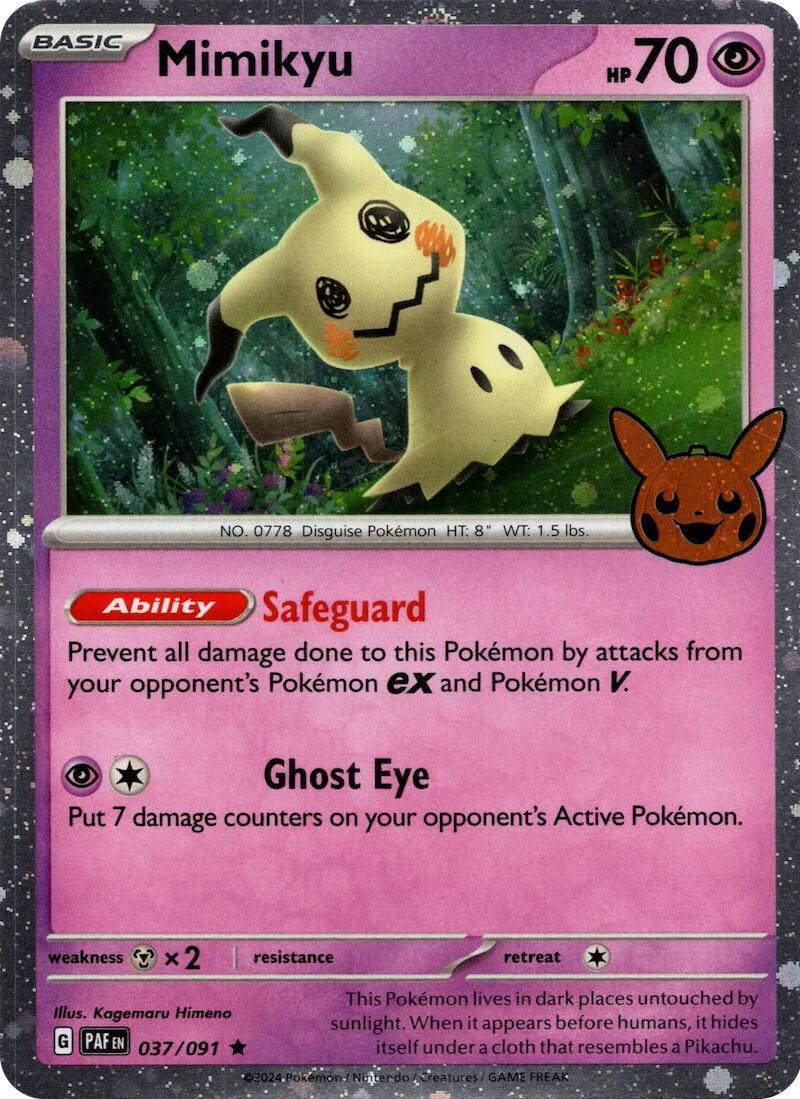 Mimikyu 37 - Pokemon Trick or Trade 2024 kart görseli