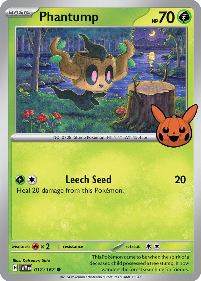 Phantump 12 - Pokemon Trick or Trade 2024 kart görseli