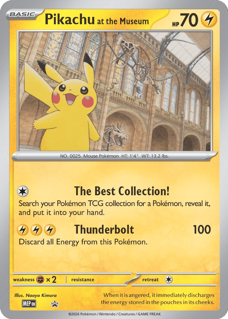 Pikachu at the Museum - Unnumbered Promos kart görseli