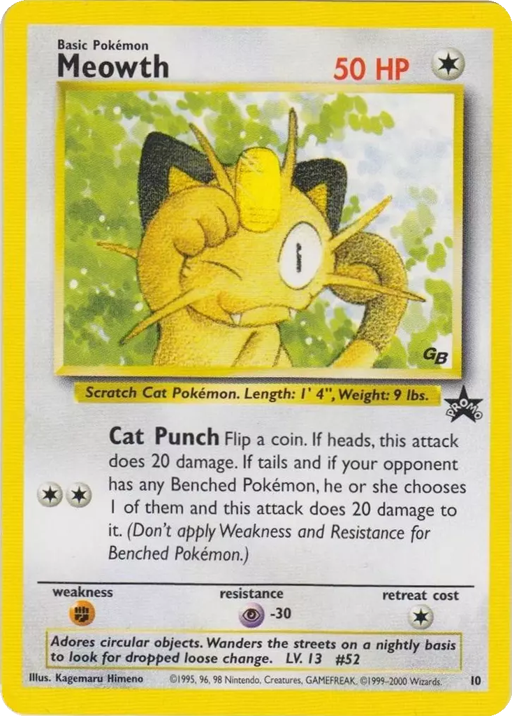 Meowth 155 - Unnumbered Promos kart görseli