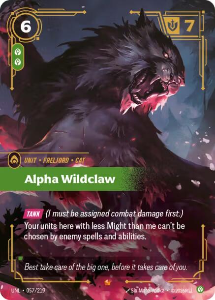 Alpha Wildclaw 57 - Riftbound League of Legends UNL kart görseli