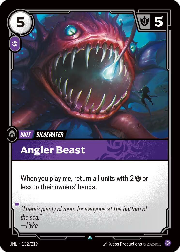Angler Beast 132 - Riftbound League of Legends UNL kart görseli