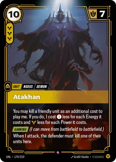 Atakhan 170 - Riftbound League of Legends UNL kart görseli