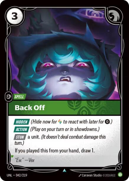Back Off 42 - Riftbound League of Legends UNL kart görseli
