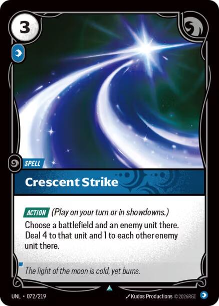 Crescent Strike 72 - Riftbound League of Legends UNL kart görseli