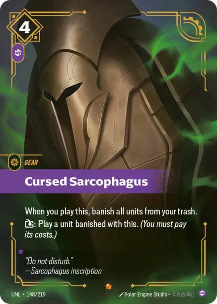 Cursed Sarcophagus 148 - Riftbound League of Legends UNL kart görseli