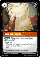 Disposal Order 103 - Riftbound League of Legends UNL kart gorseli