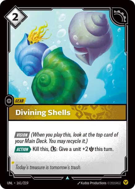 Divining Shells 161 - Riftbound League of Legends UNL kart görseli