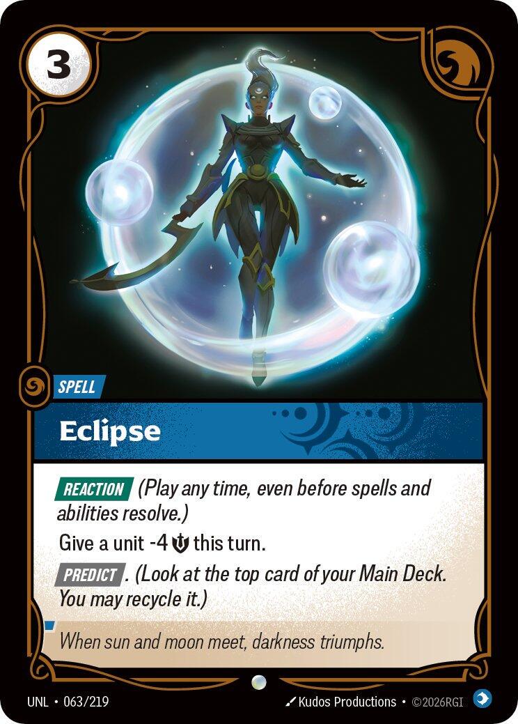 Eclipse 63 - Riftbound League of Legends UNL kart görseli