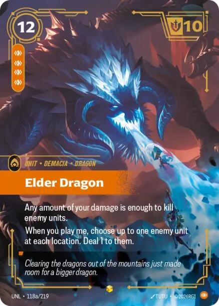 Elder Dragon 118a - Riftbound League of Legends UNL kart görseli