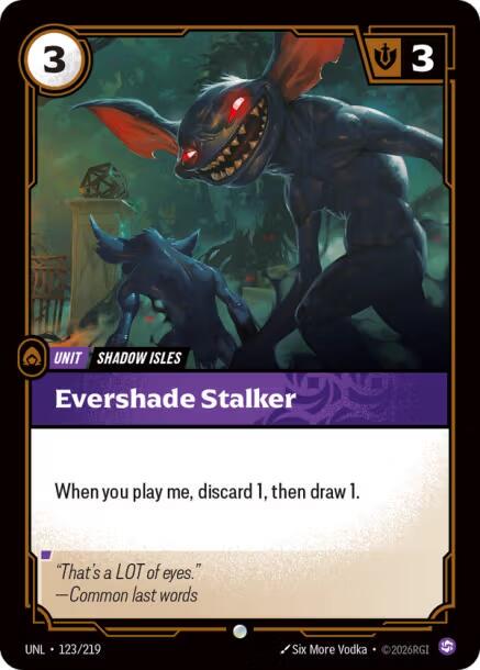 Evershade Stalker 123 - Riftbound League of Legends UNL kart görseli