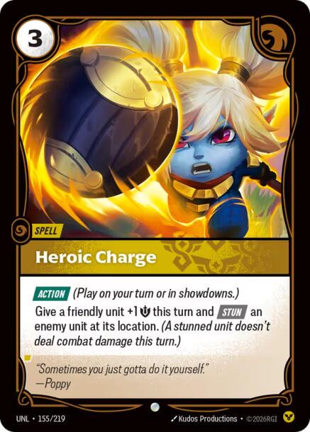 Heroic Charge 155 - Riftbound League of Legends UNL kart görseli