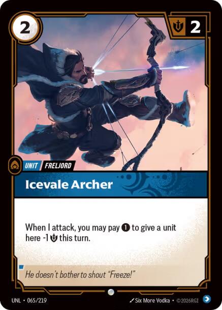 Icevale Archer 65 - Riftbound League of Legends UNL kart görseli