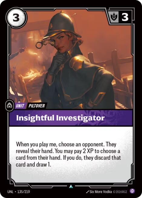 Insightful Investigator 135 - Riftbound League of Legends UNL kart görseli