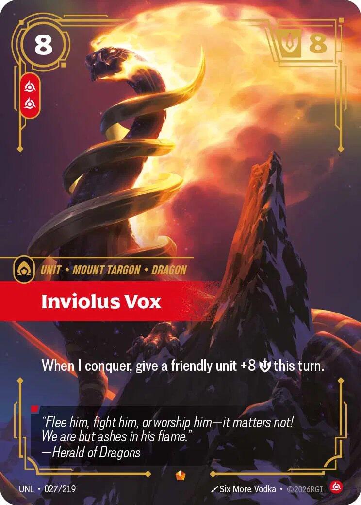 Inviolus Vox 27 - Riftbound League of Legends UNL kart görseli