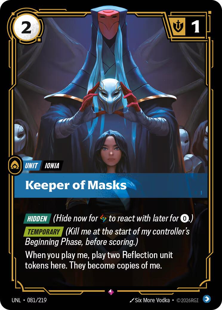 Keeper of Masks 81 - Riftbound League of Legends UNL kart görseli