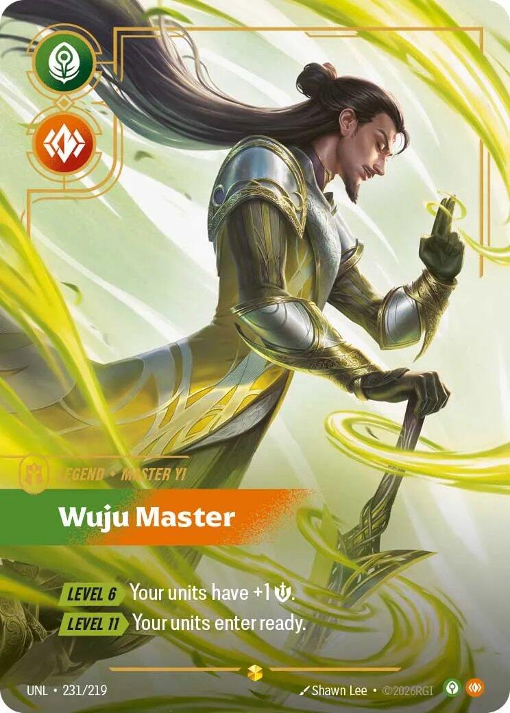 Master Yi - Wuju Master 231 - Riftbound League of Legends UNL kart görseli