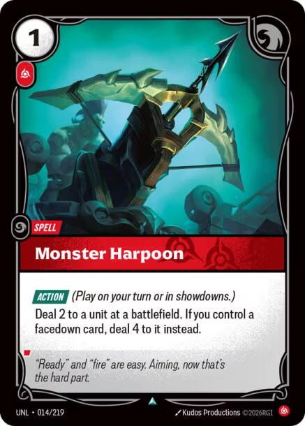 Monster Harpoon 14 - Riftbound League of Legends UNL kart görseli