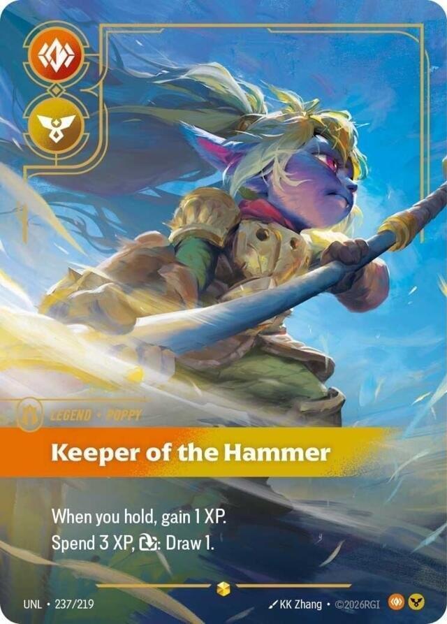 Poppy - Keeper Of The Hammer 237 - Riftbound League of Legends UNL kart görseli