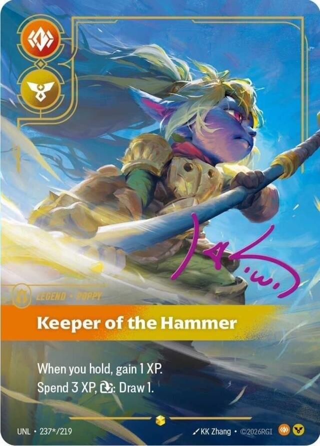 Poppy - Keeper Of The Hammer 237 - Riftbound League of Legends UNL kart görseli