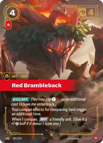 Red Brambleback 29 - Riftbound League of Legends UNL kart görseli