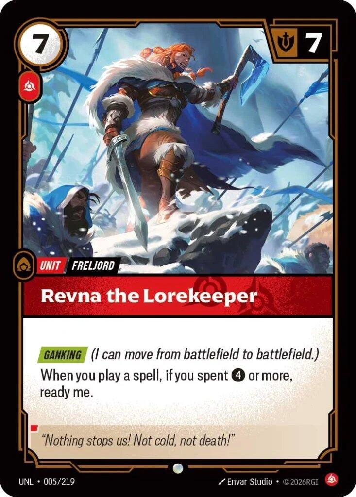 Revna the Lorekeeper 5 - Riftbound League of Legends UNL kart görseli