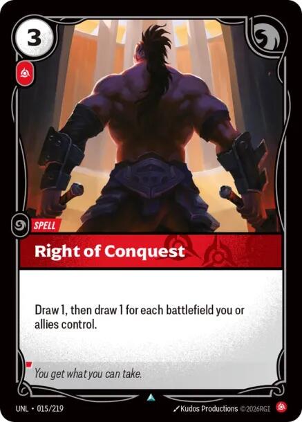Right of Conquest 15 - Riftbound League of Legends UNL kart görseli