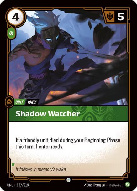 Shadow Watcher 37 - Riftbound League of Legends UNL kart görseli