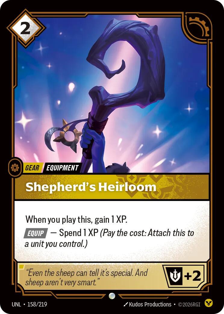 Shepherd's Heirloom 158 - Riftbound League of Legends UNL kart görseli