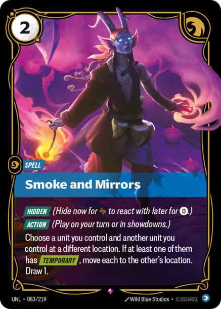 Smoke and Mirrors 83 - Riftbound League of Legends UNL kart görseli
