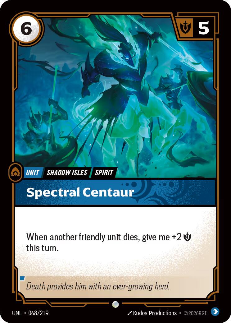 Spectral Centaur 68 - Riftbound League of Legends UNL kart görseli