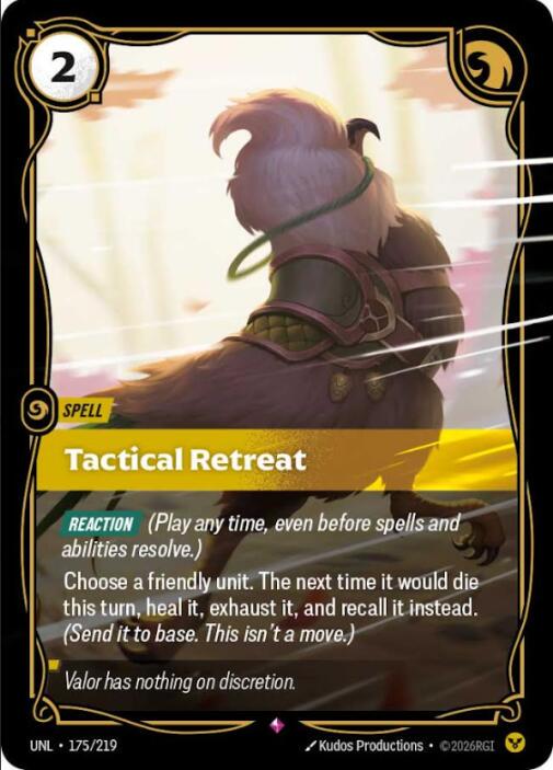 Tactical Retreat 175 - Riftbound League of Legends UNL kart görseli
