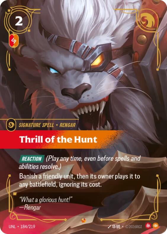 Thrill of the Hunt 184 - Riftbound League of Legends UNL kart görseli