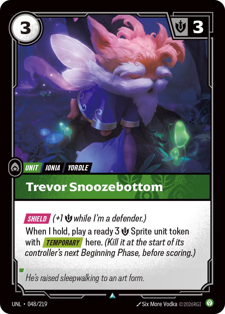 Trevor Snoozebottom 48 - Riftbound League of Legends UNL kart görseli