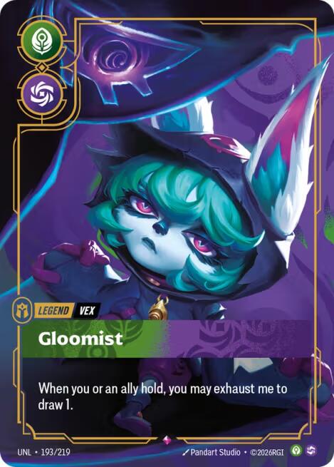 Vex - Gloomist 193 - Riftbound League of Legends UNL kart görseli