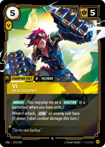 Vi - Peacekeeper 176 - Riftbound League of Legends UNL kart görseli