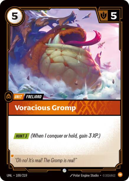 Voracious Gromp 100 - Riftbound League of Legends UNL kart görseli