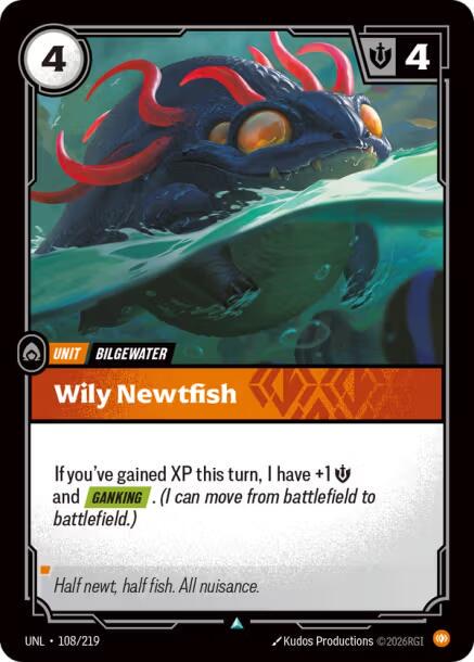 Wily Newtfish 108 - Riftbound League of Legends UNL kart görseli