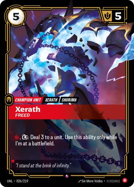 Xerath - Freed 26 - Riftbound League of Legends UNL kart görseli