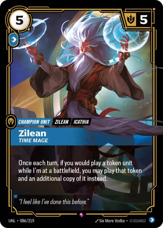 Zilean - Time Mage 86 - Riftbound League of Legends UNL kart görseli